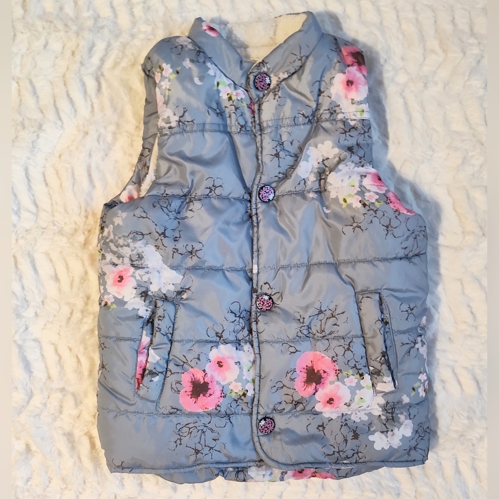 Floral Puffer Vest